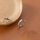 Dainty Geometric Huggie Earrings-2