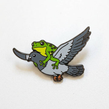 Frog and Pigeon Pin