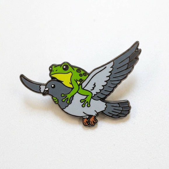 Frog and Pigeon Pin
