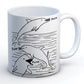 Dolphin Fuck David Shrigley Mug
