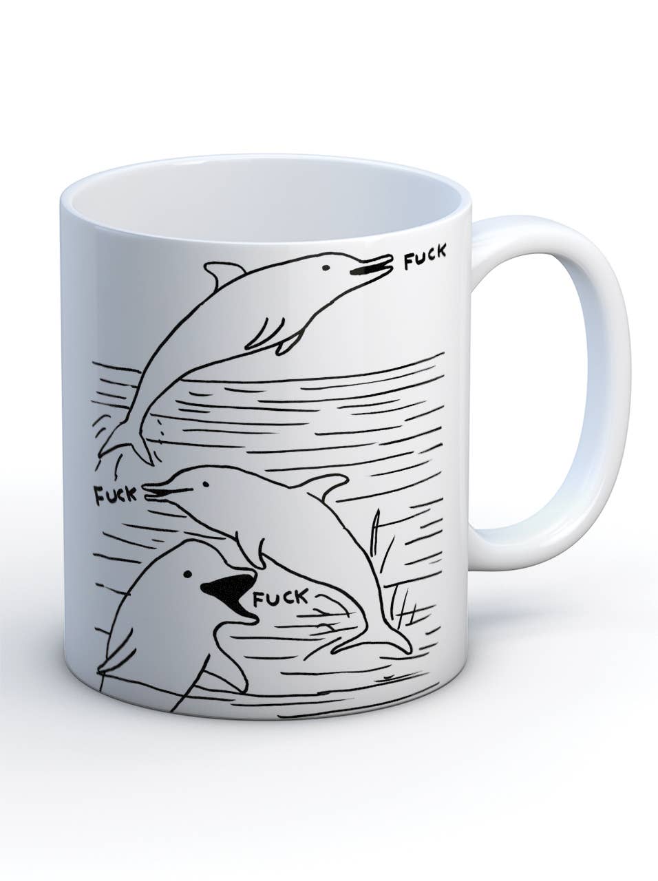 Dolphin Fuck David Shrigley Mug
