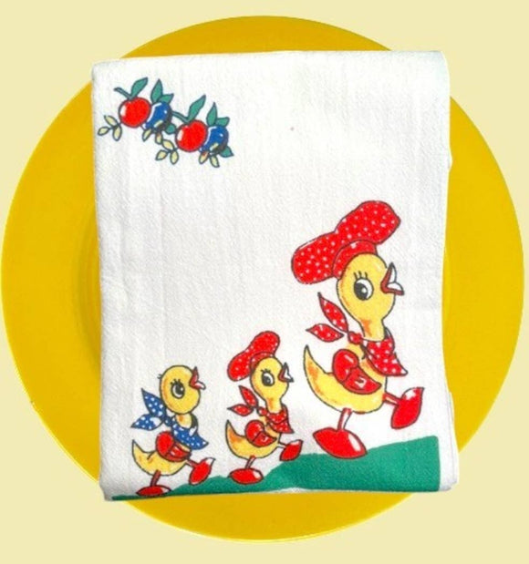 Ducks on the Go Flour Sack Tea Towel