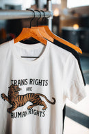 Trans Rights are Human Rights Tiger Tee - Natural White-3