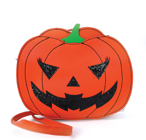 Two Faced Jack-O-Lantern Crossbody Bag