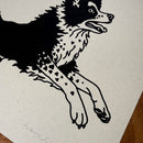 Border Collie Hearts Silkscreen Print-2