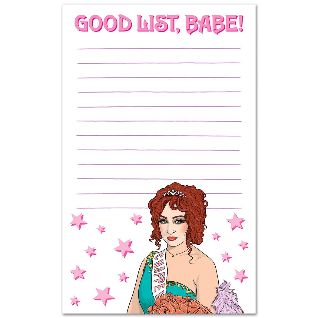 Good List, Babe! Chappell Roan Notepad