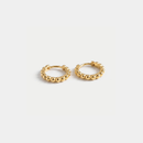 Minimalist Bead Huggie Hoop Earrings-2