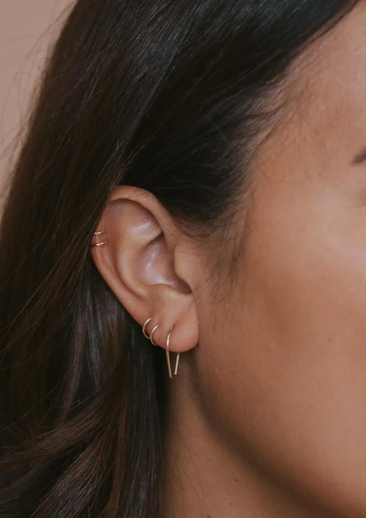 Hello Adorn: Tiny Horseshoe Earrings - 0