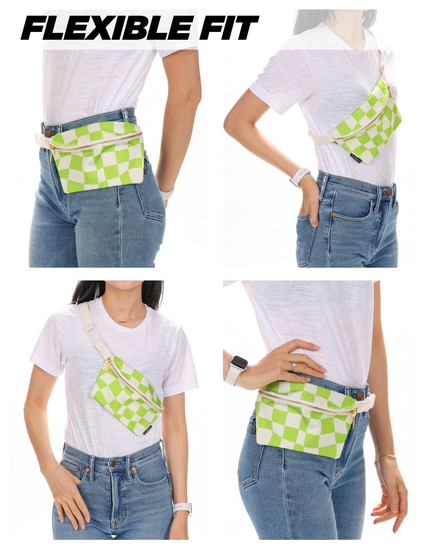 Groovy Green Slim Fanny Pack