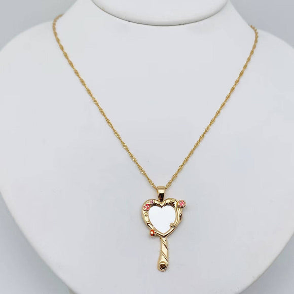 Enamel Mirror Necklace