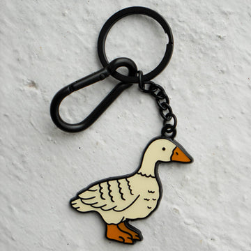 Fowl Goose Keychain with Bag Clip