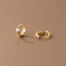 Jewel Huggie Hoop Earrings-7