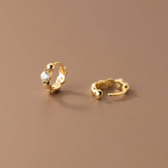 Jewel Huggie Hoop Earrings
