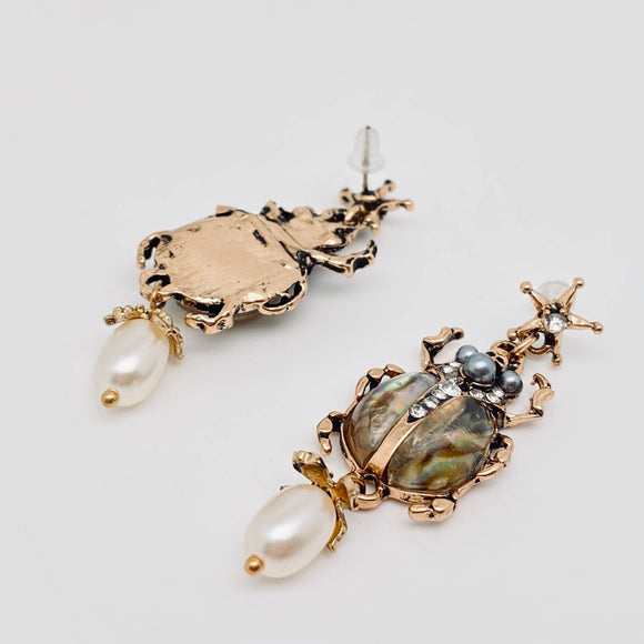 Vintage Insect Pendant Earrings