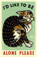 Alone Please Cat Print-1