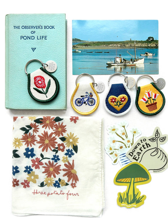 Potted Tulips Patch Keychain