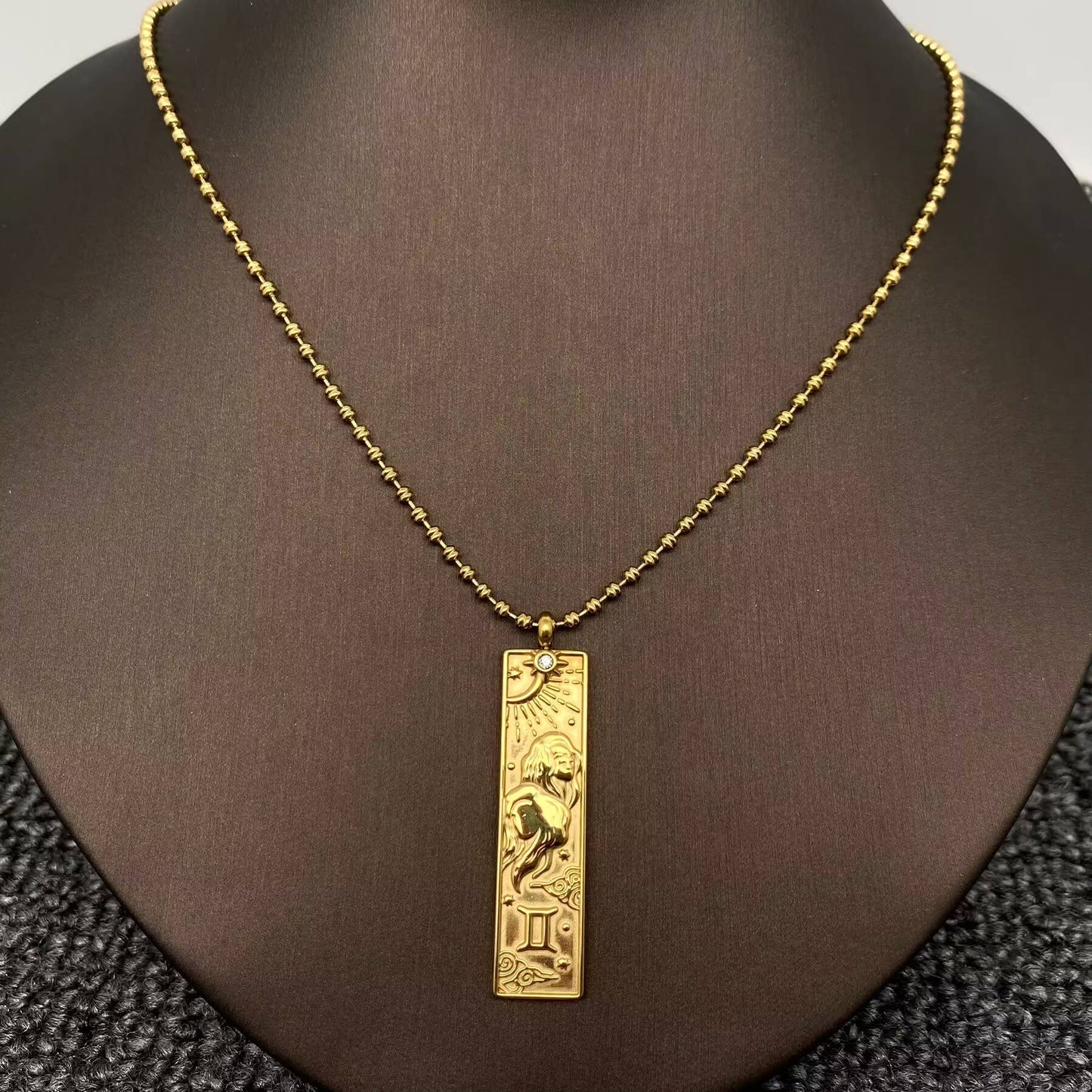 Rectangular Zodiac Necklace