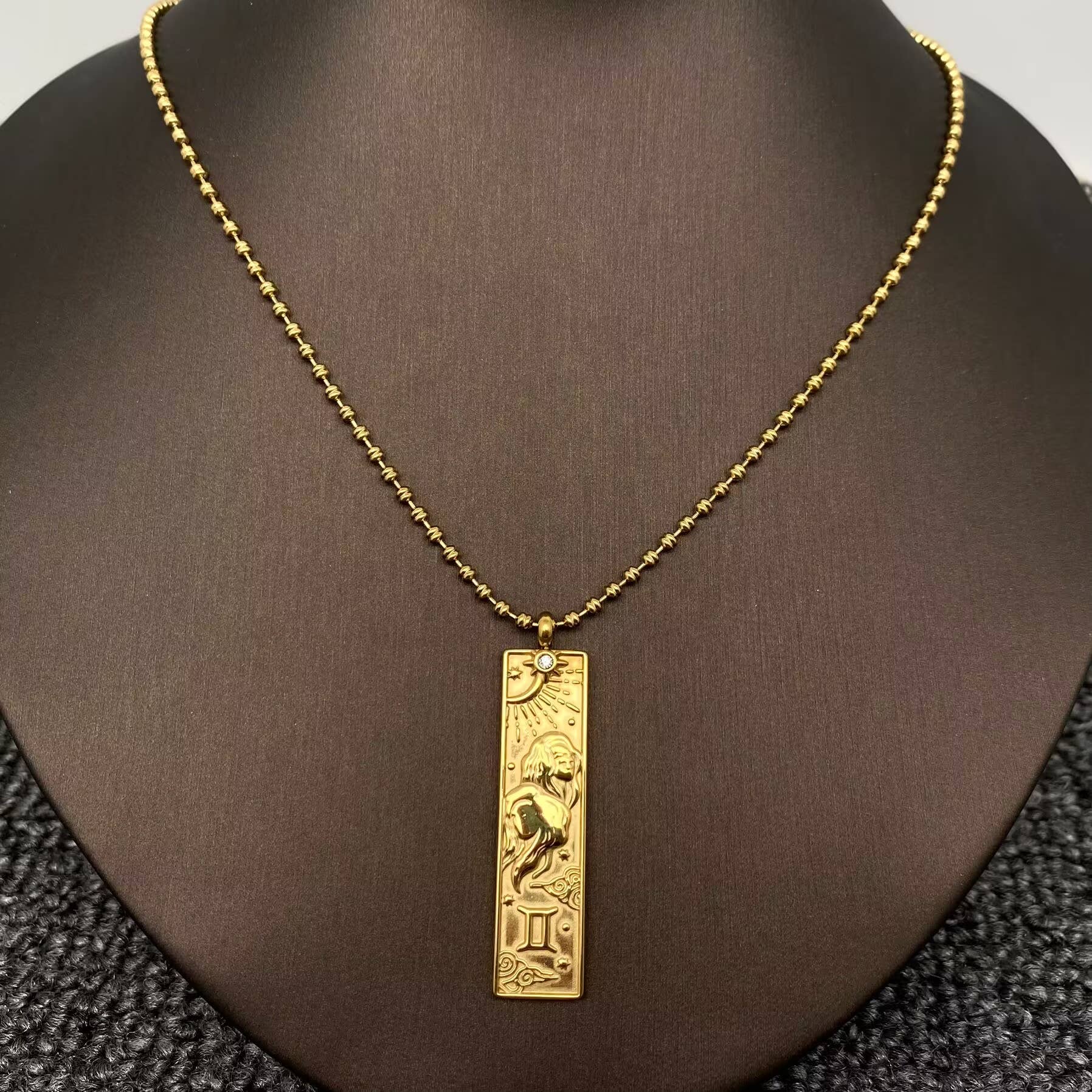 Rectangular Zodiac Necklace