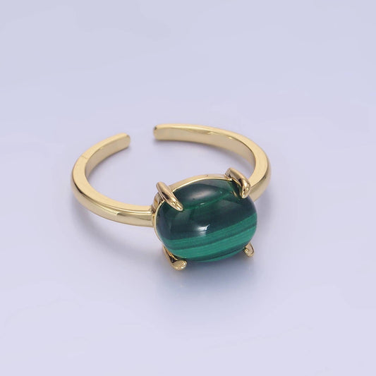 Malachite Solitaire Ring