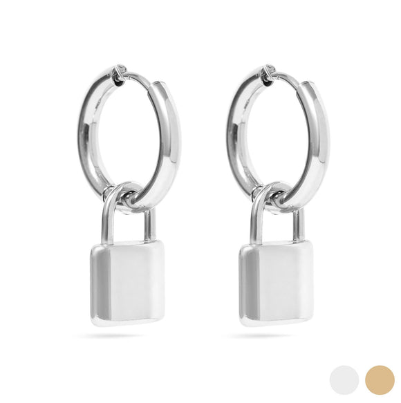 Padlock Hoop Earrings