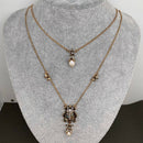 Beetle Double Chain Necklace-2