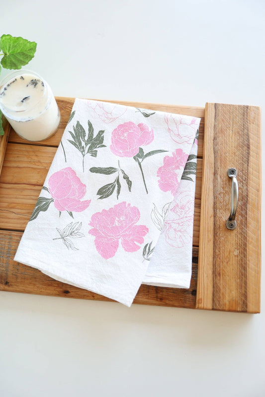 Peony Tea Towel