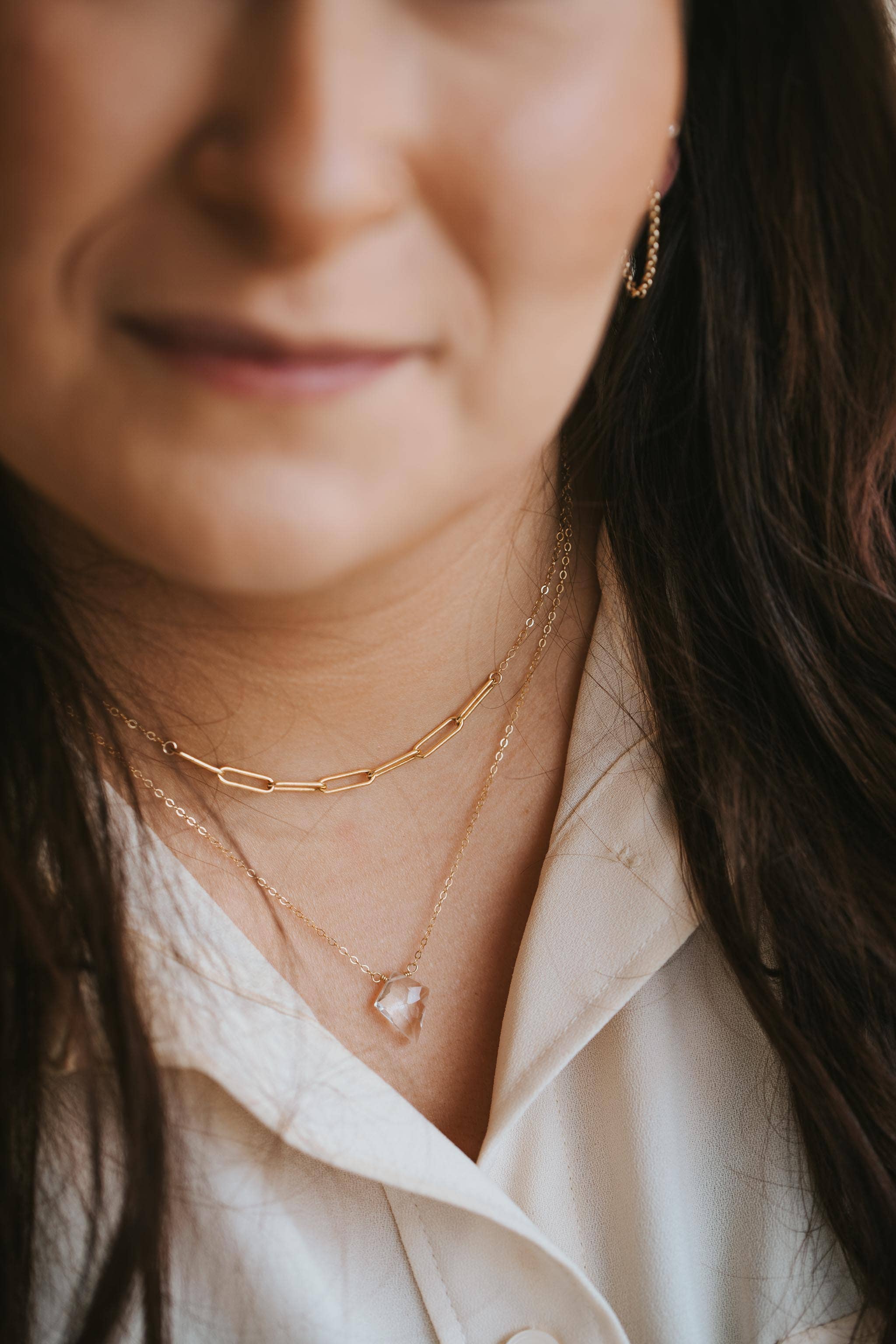 Hello Adorn: Crystal Dagger Necklace - 0