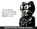 Retro Black Kitchen Edition Kit-Cat Klock-2