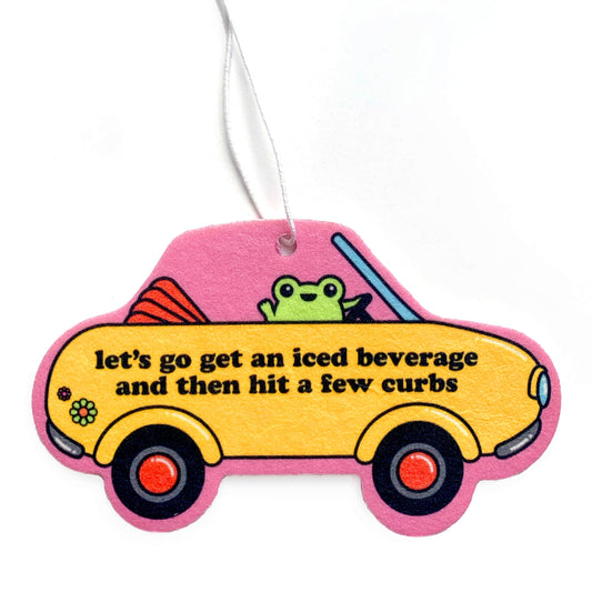 Iced Beverage Frog Air Freshener