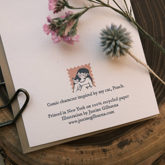 Cat Birdwatching Greeting Card