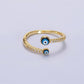 Double Evil Eye Adjustable Ring