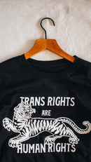 Trans Rights are Human Rights Tiger Tee - Black-2