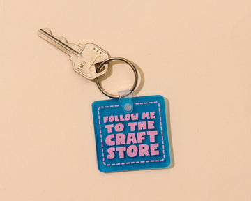 Follow Me to the Craft Store PVC Keychain - 0