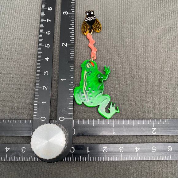 Frog Eating Flies Earrings