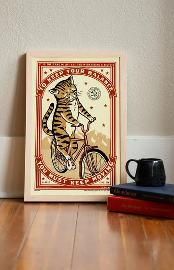 Keep Moving Cat Print - 0