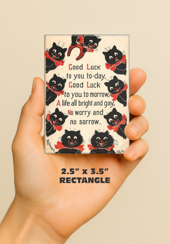 Black Cats Good Luck Magnet
