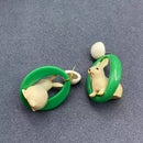 Resin Rabbit Dangle Earrings-3