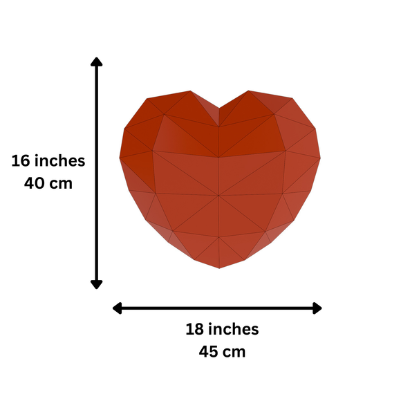 3D Big Heart PaperCraft Art Kit