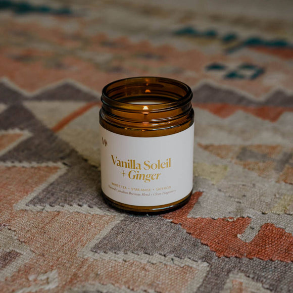 Vanilla Soleil + Ginger Beeswax Candle