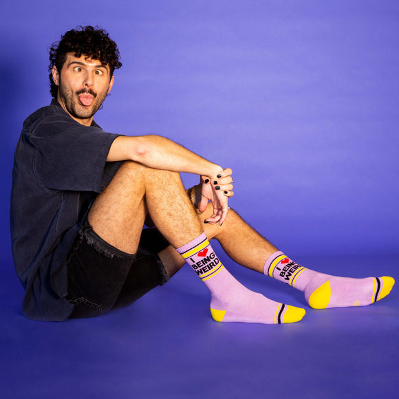 I <3 Being Weird Gym Crew Socks