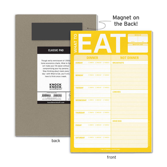 What to Eat Pad with Magnet (Yellow)