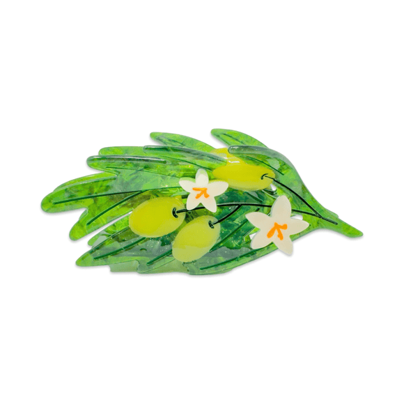 Large Olive Branch Hair Claw Clip