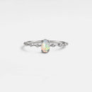 Dainty Opal Cabochon Ring-2