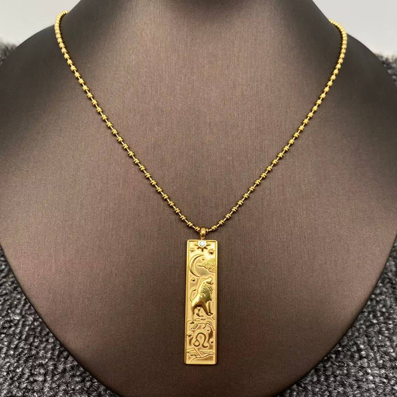 Rectangular Zodiac Necklace