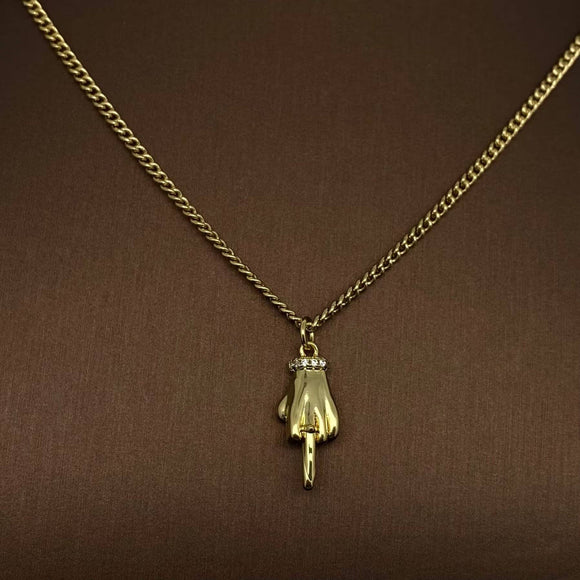 Middle Finger Necklace