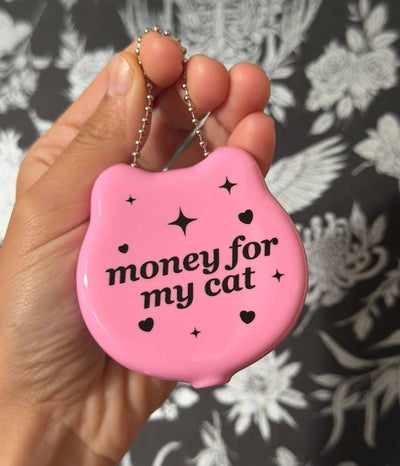 Money For My Cat Rubber Coin Purse