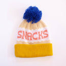 Snacks Yellow Pom Pom Beanie Hat-1