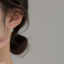 Dainty Blue Ginkgo Leaf Hook Earrings-2