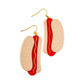 Hot Dog Acetate Earrings