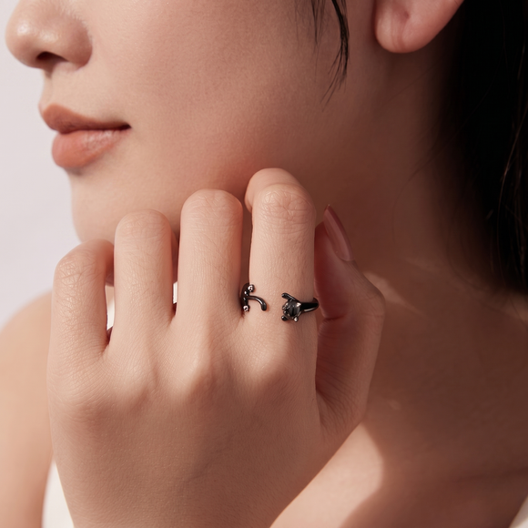 Cat Stacking Wrap Ring